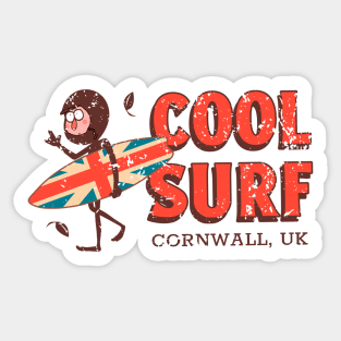 Cool Surf in Cornwall, UK Sticker